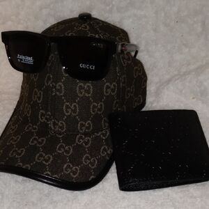 Gucci Black and Brown Accessory Trio